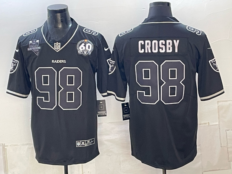Men 2026 Oakland Raiders #98 Crosby Black Nike Limited NFL Jersey 101606